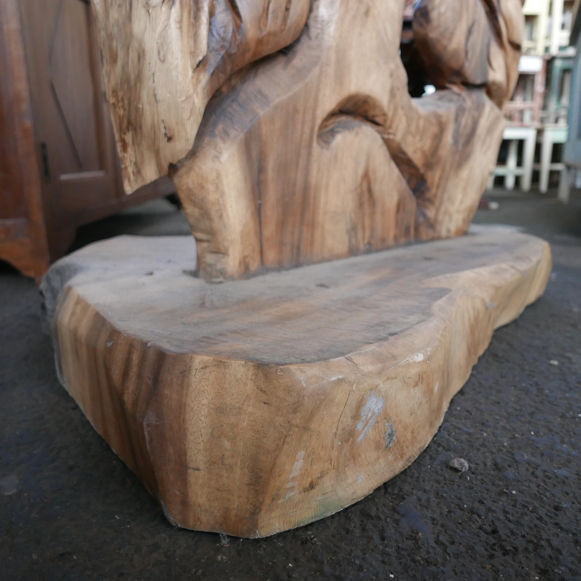 Houten beeld bladeren