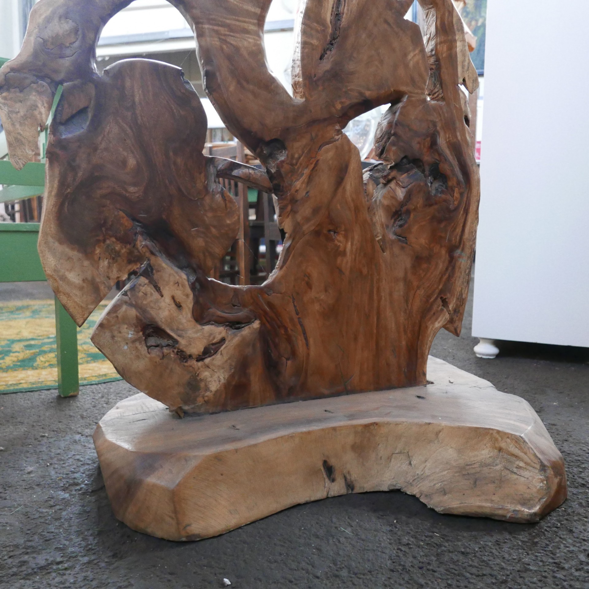 Houten beeld bladeren