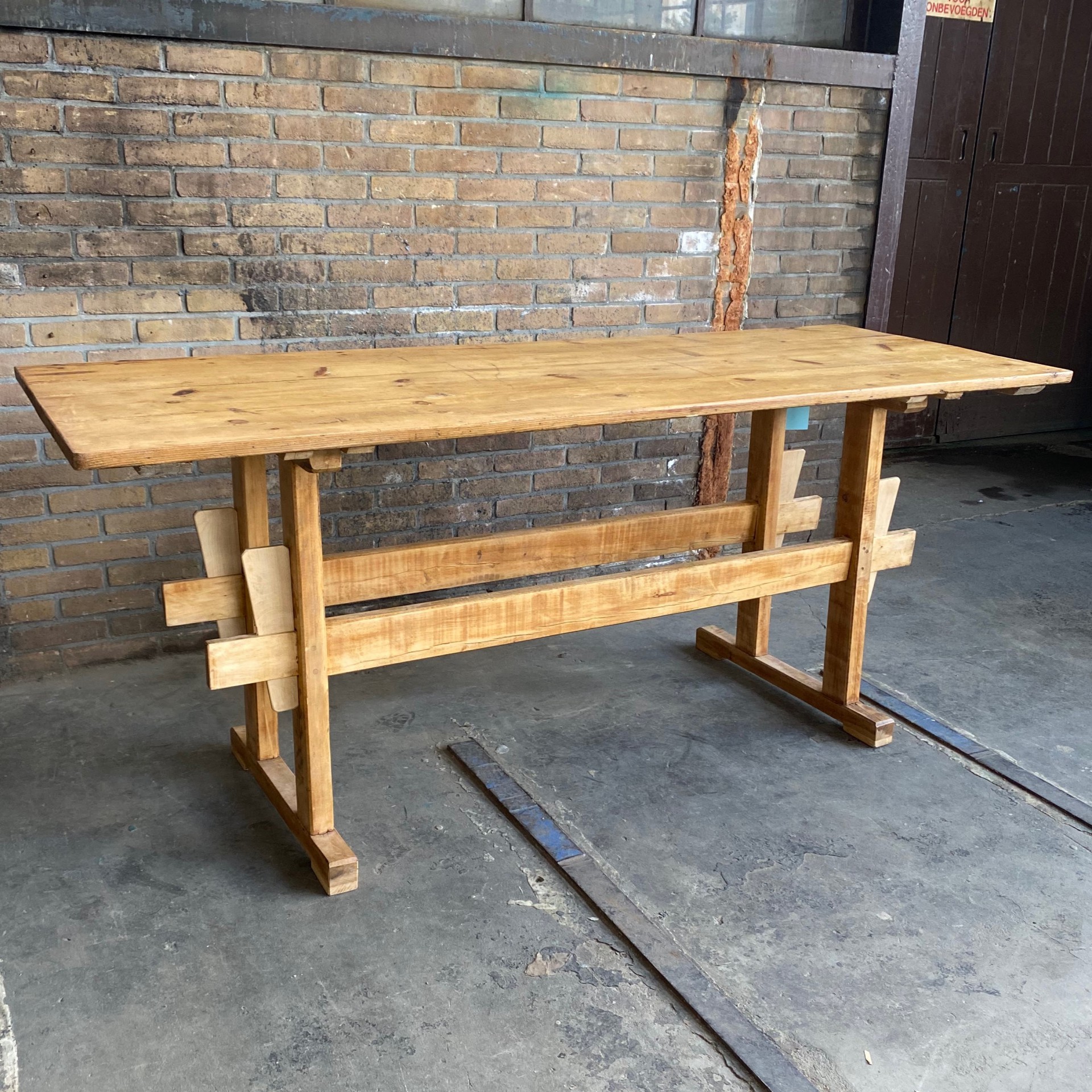 Houten werktafel eettafel