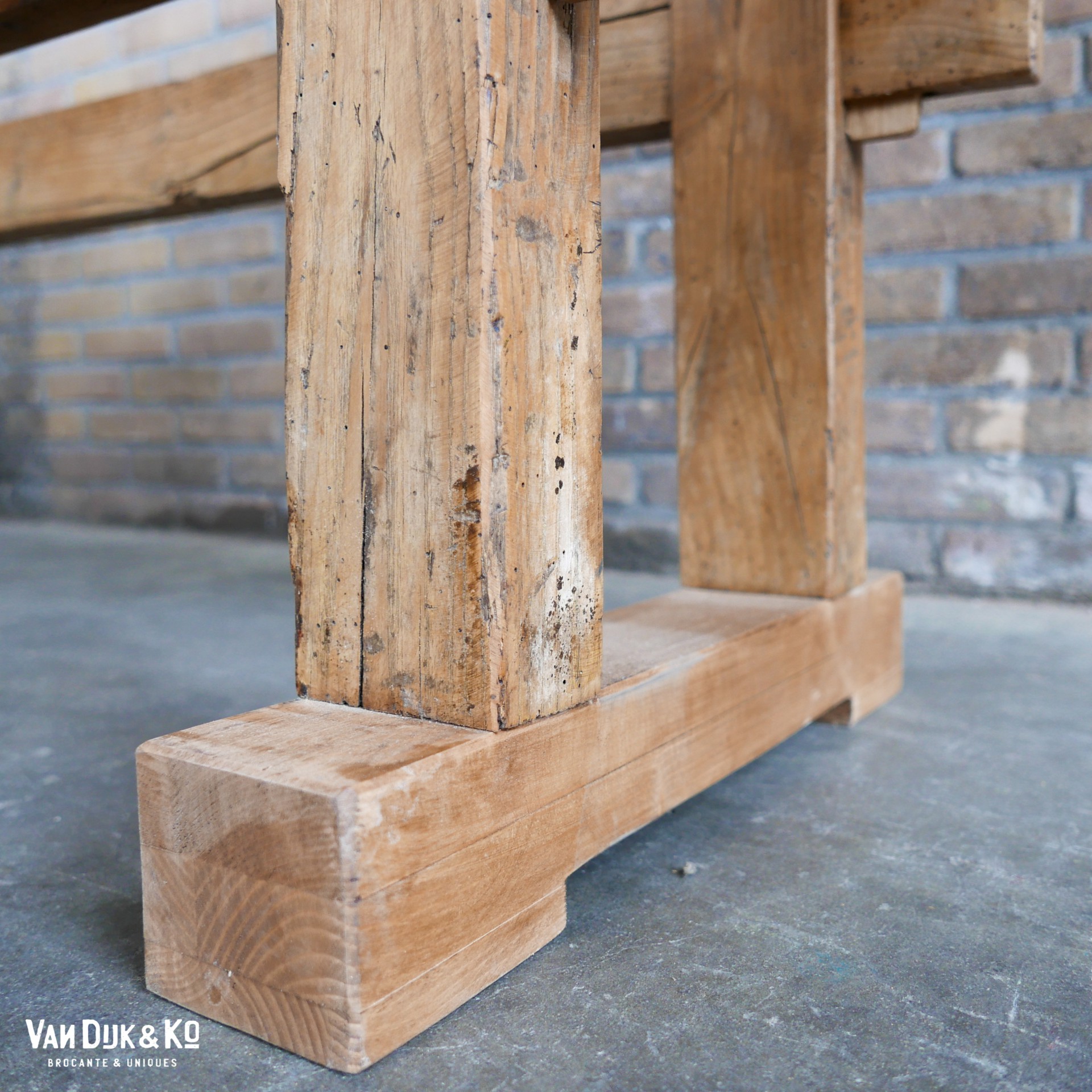 vintage houten werktafel