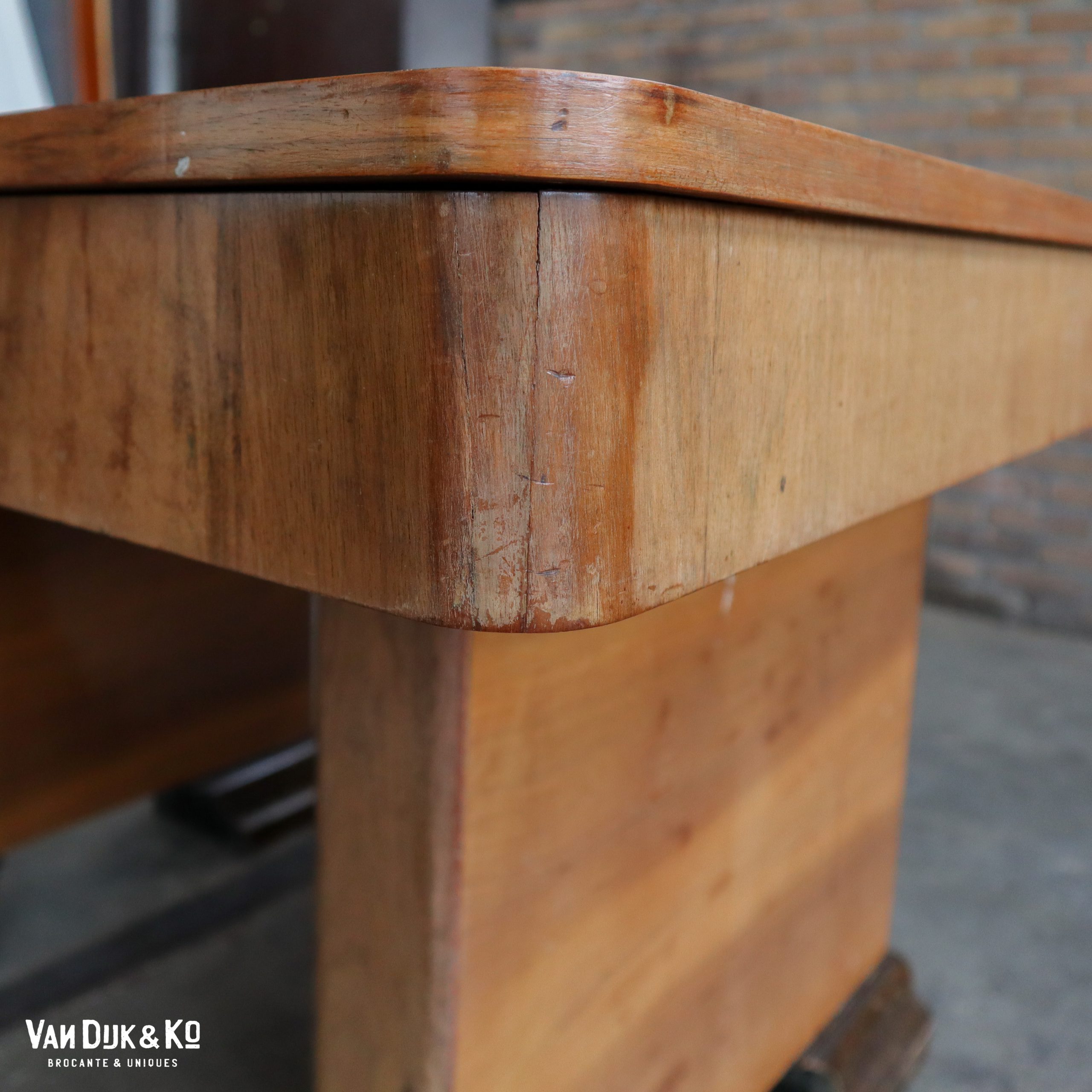 Vintage houten eettafel - Afbeelding 7