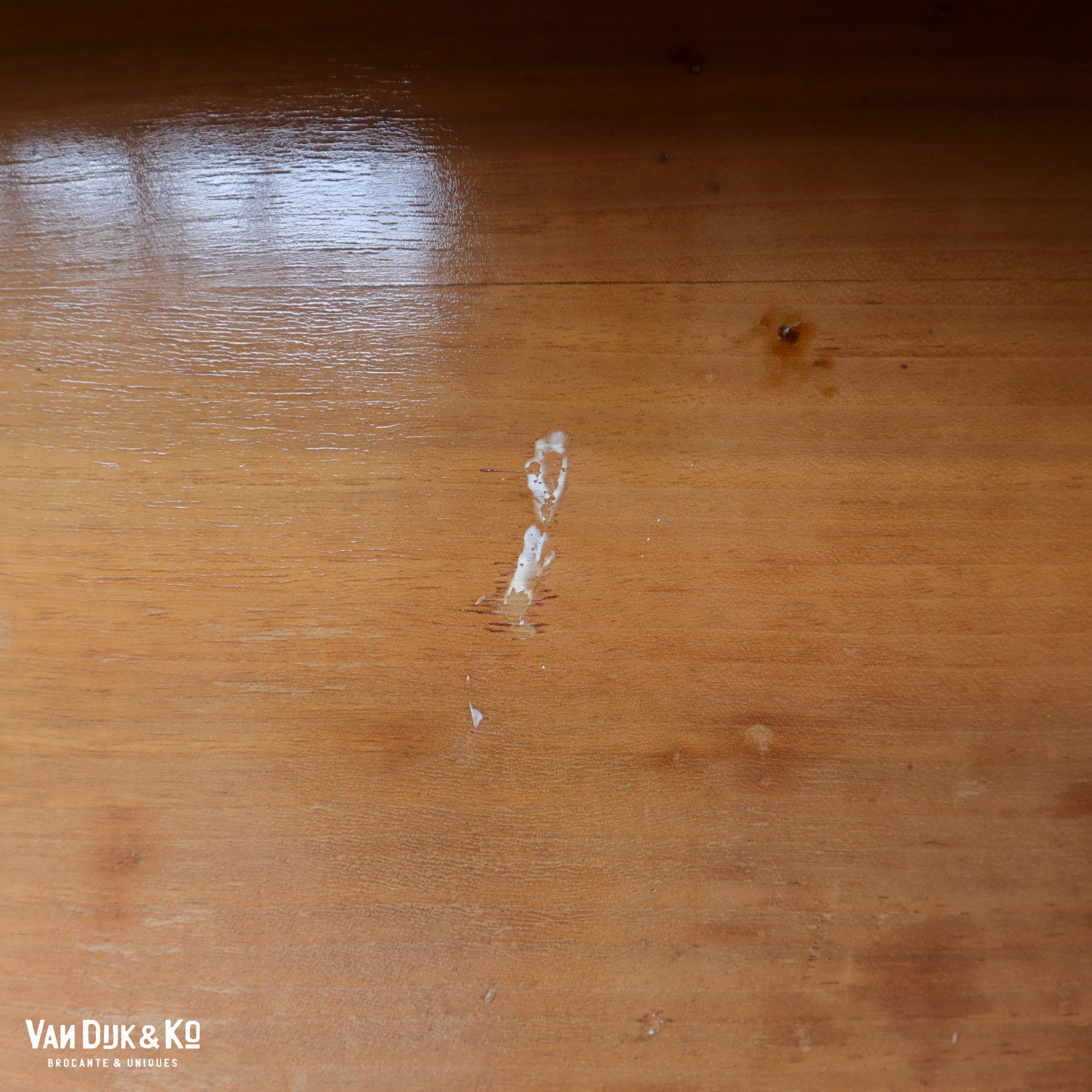 Vintage houten eettafel - Afbeelding 9