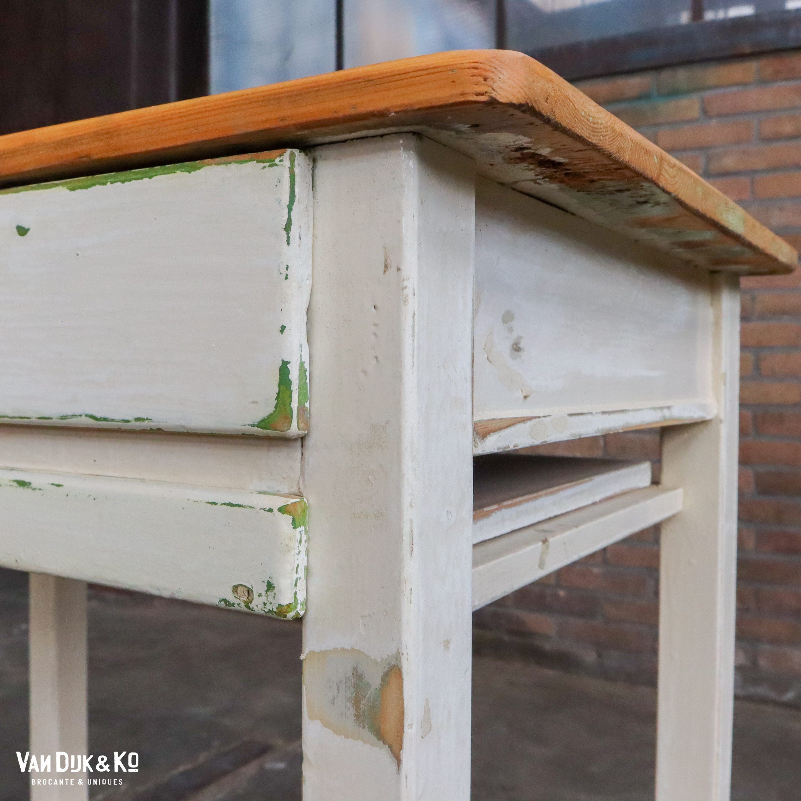 Brocante bureautje met la - Afbeelding 7