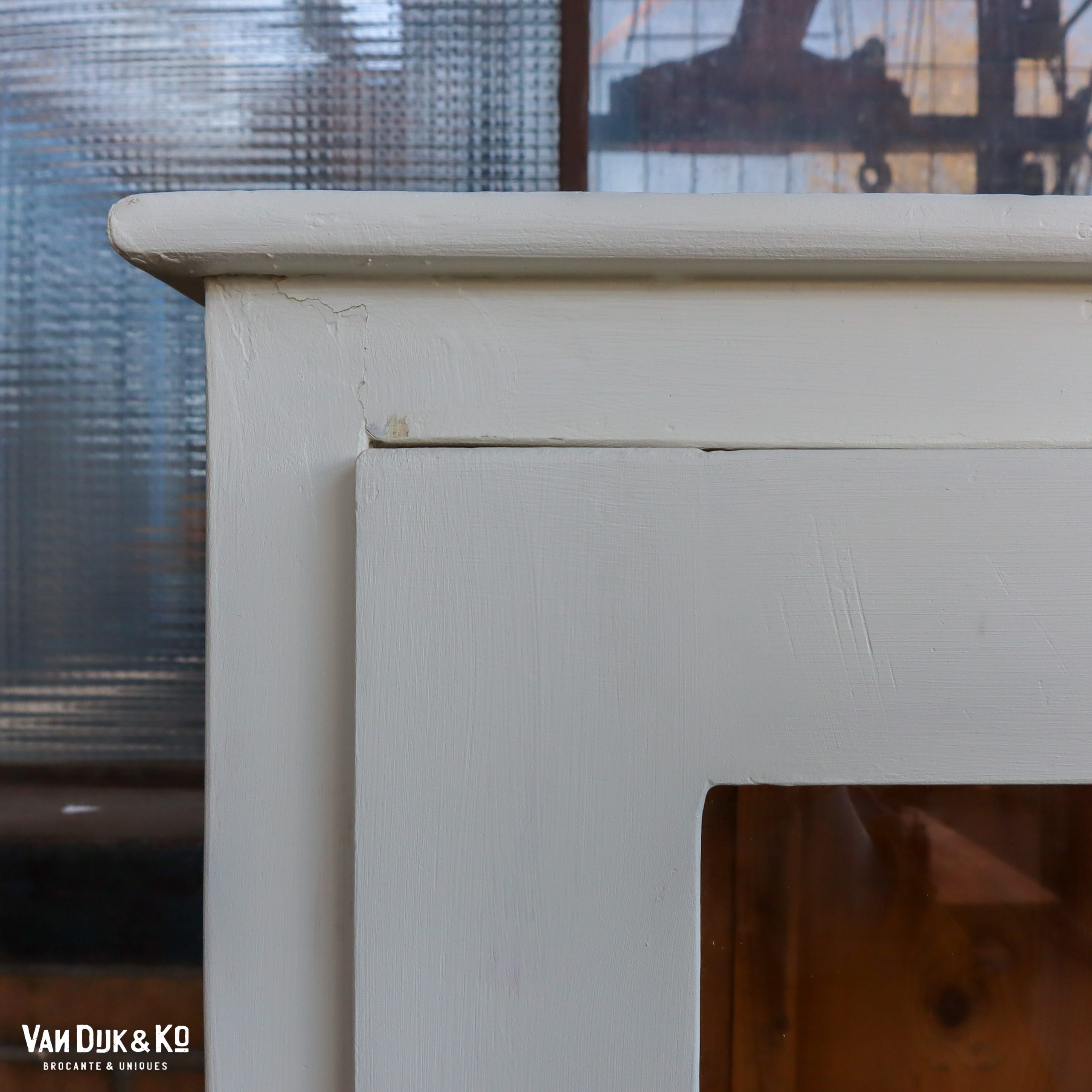 Brocante eendeurs vitrinekast - Afbeelding 7