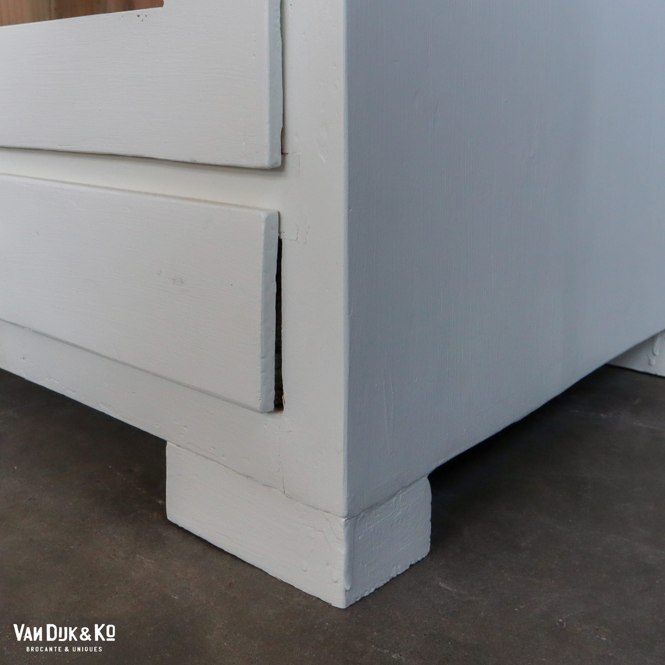 Brocante eendeurs vitrinekast - Afbeelding 8