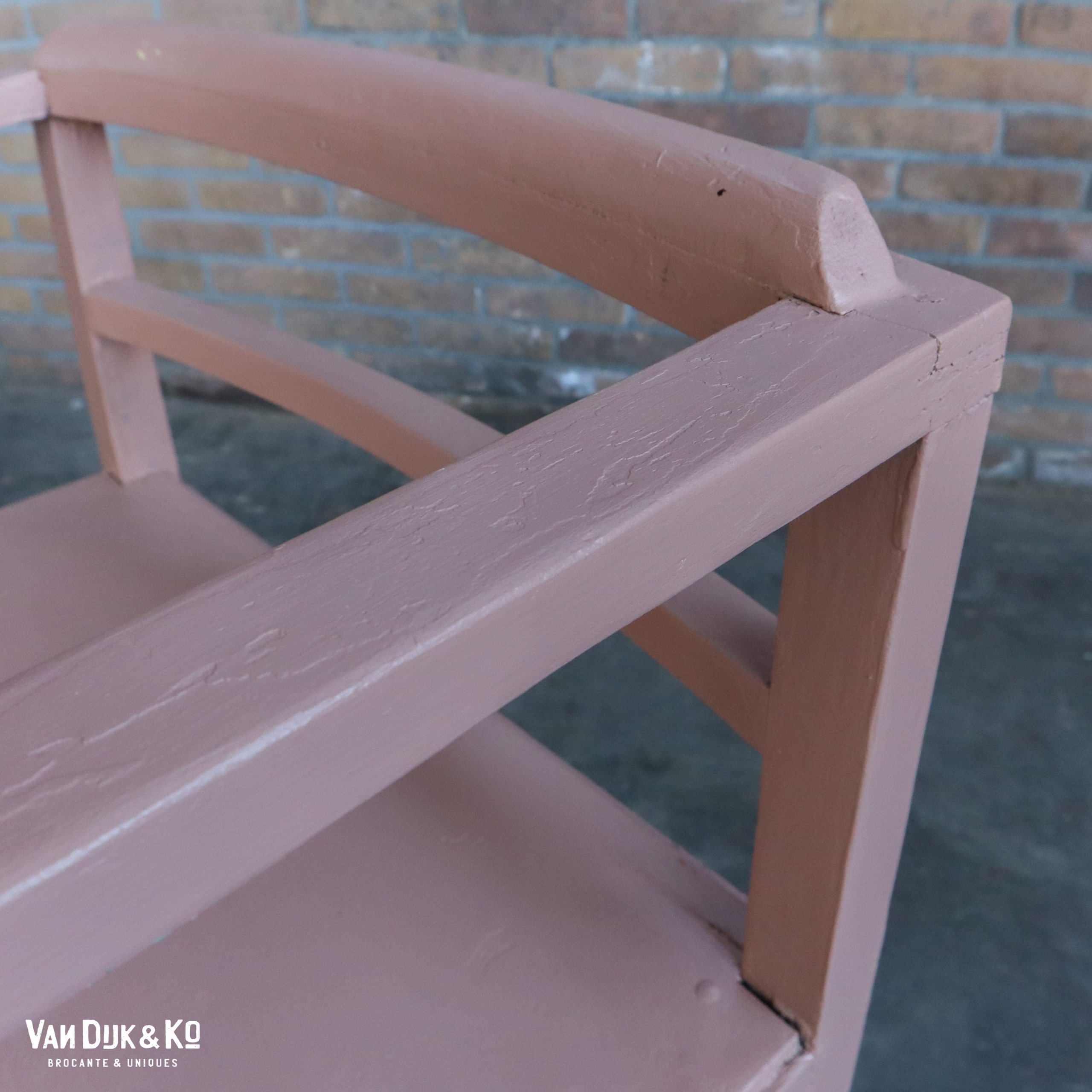 Brocante roze stoel - Afbeelding 5