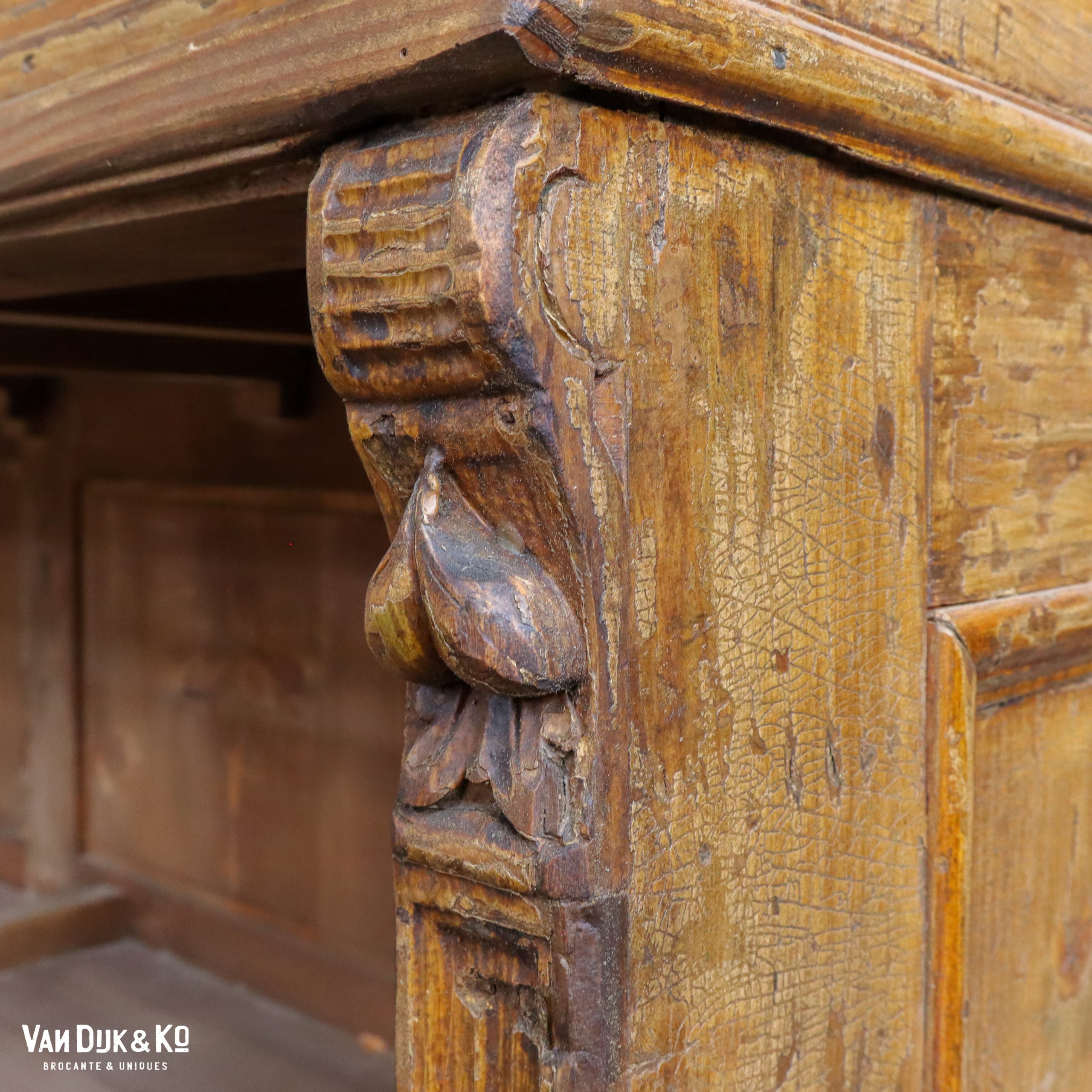 Brocante houten toonbank - Afbeelding 10