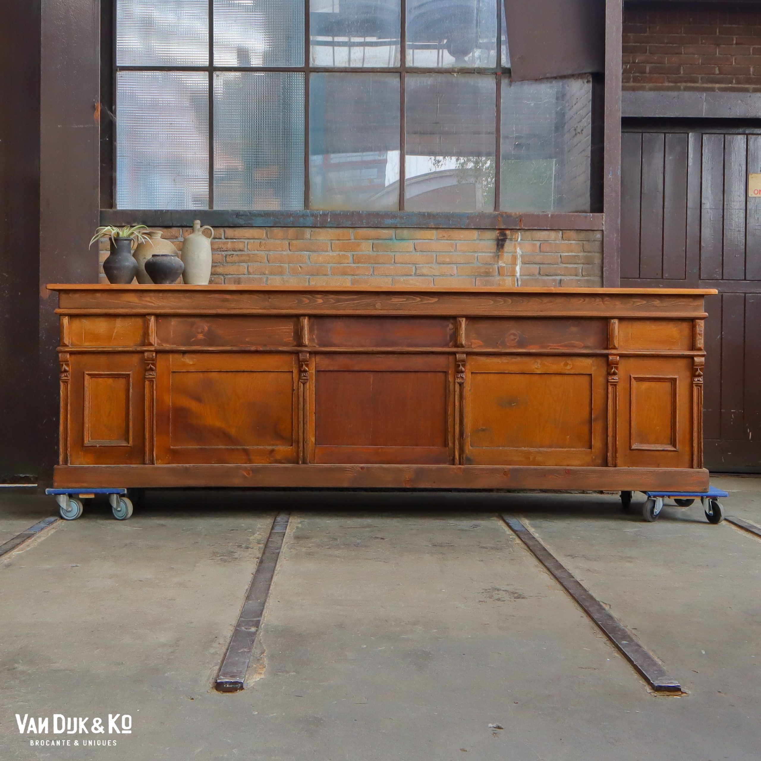 Brocante houten toonbank - Afbeelding 14