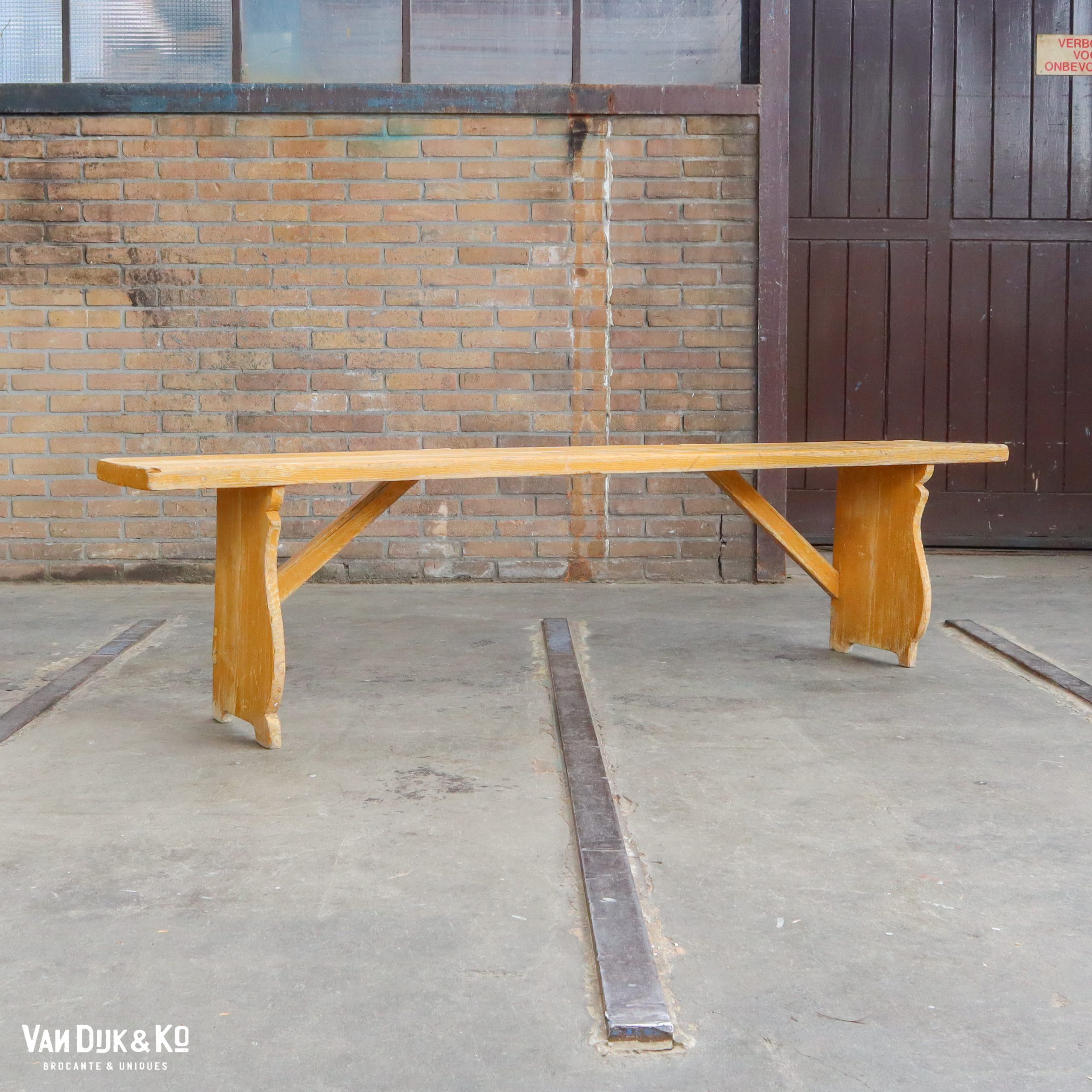 Brocante houten bankje