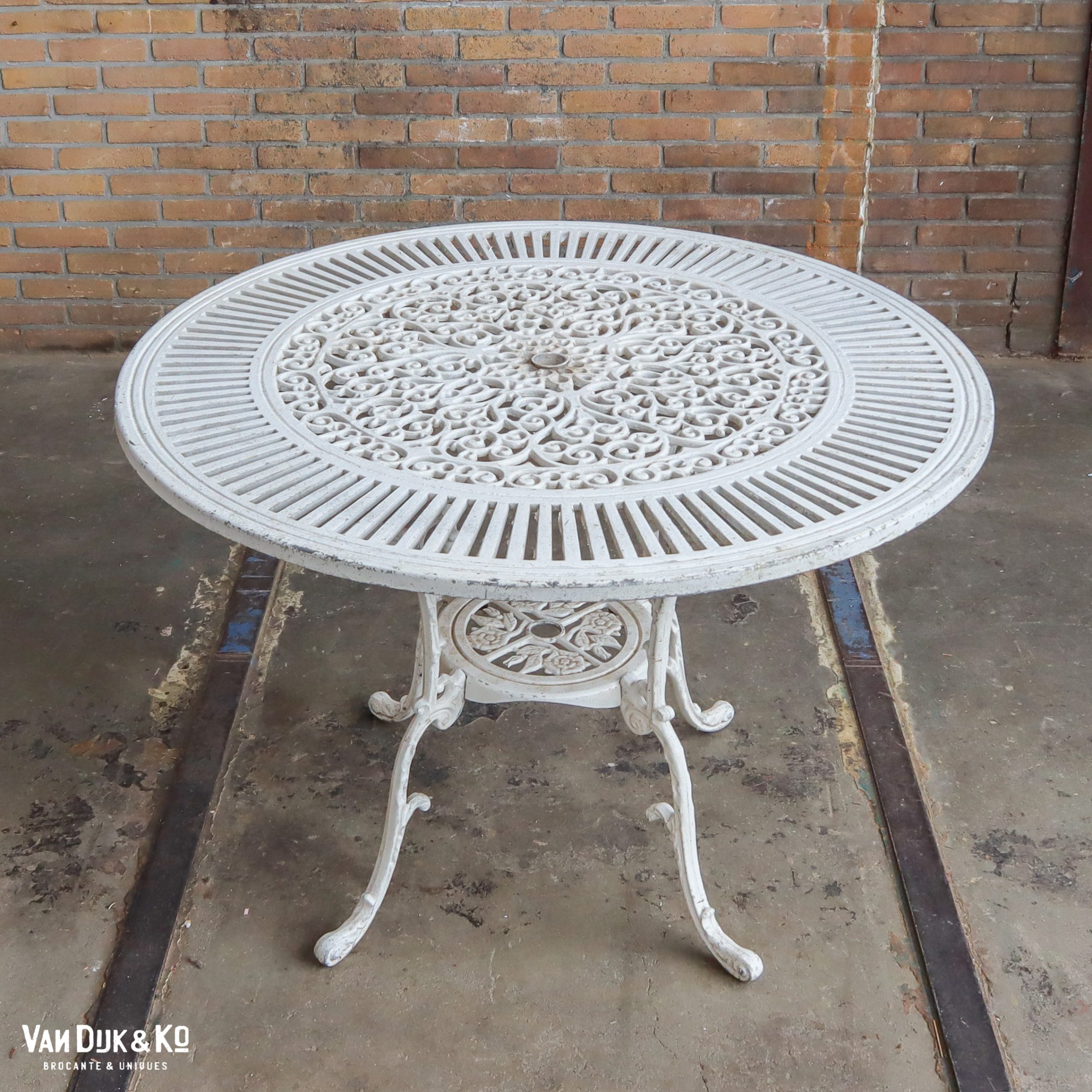 Brocante bistroset - 4 stoelen - Afbeelding 4