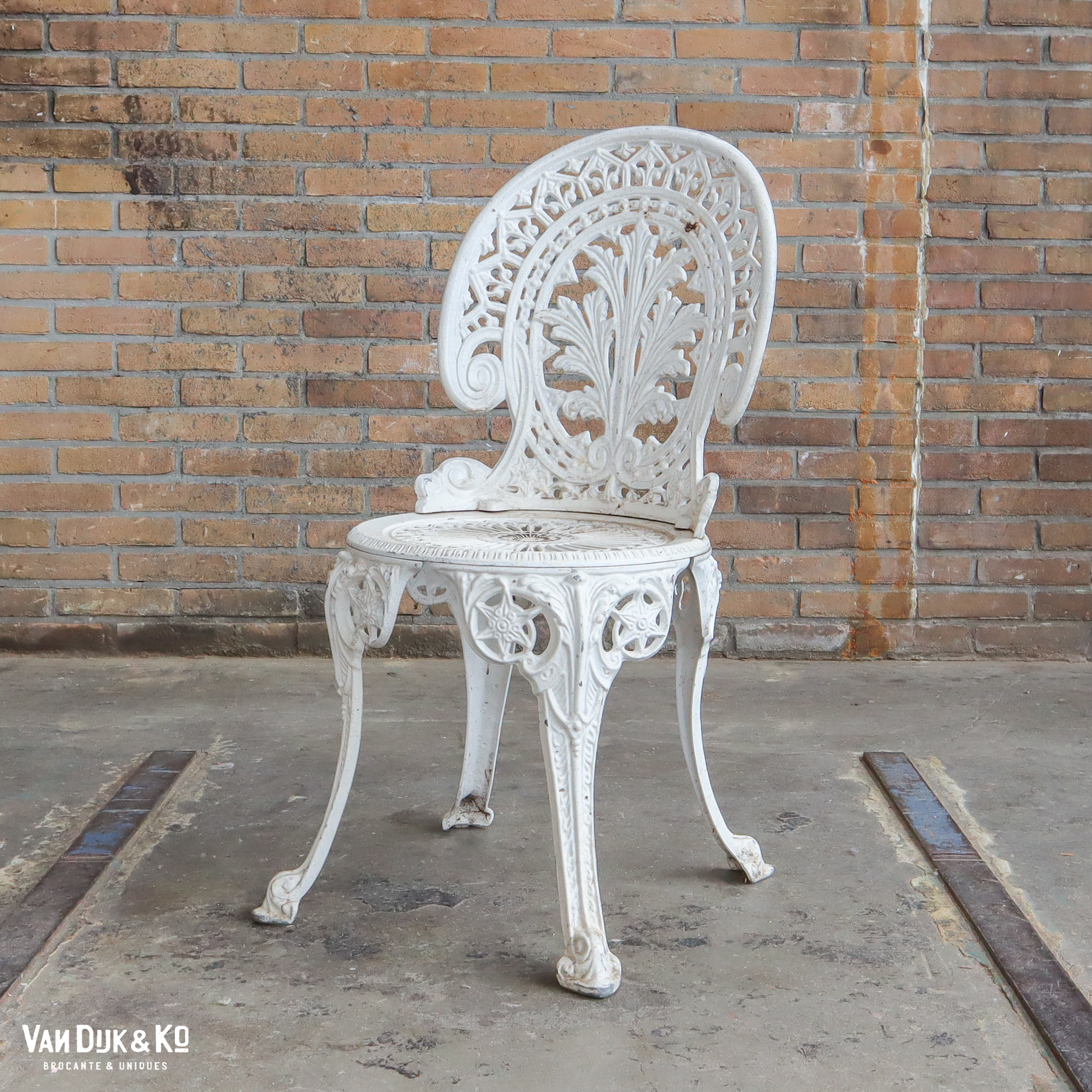 Brocante bistroset - 4 stoelen - Afbeelding 9