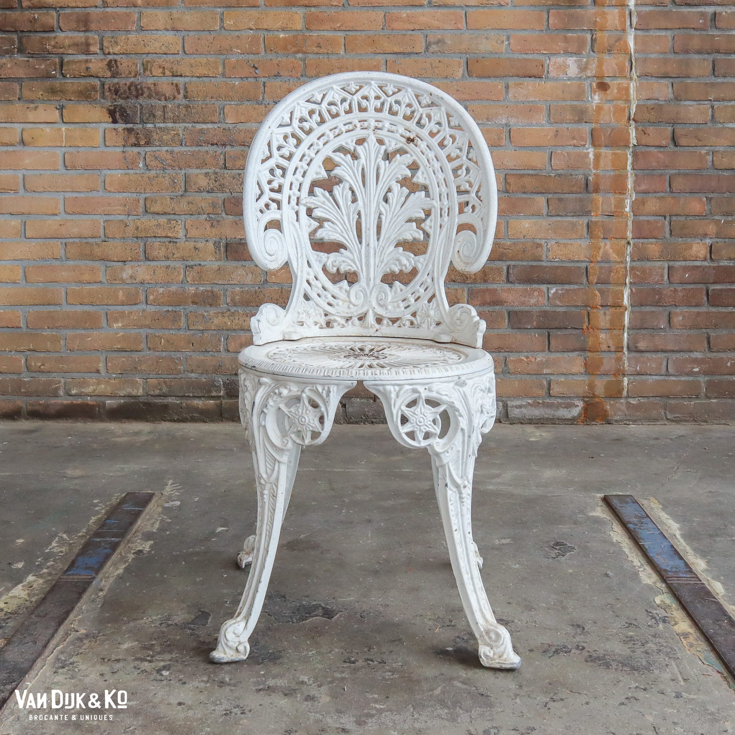 Brocante bistroset - 4 stoelen - Afbeelding 10