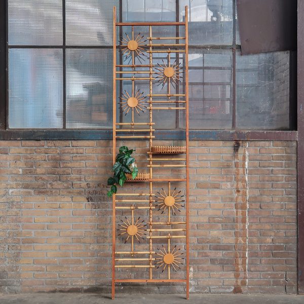 Vintage Rattan-Faltwand / Raumtrenner