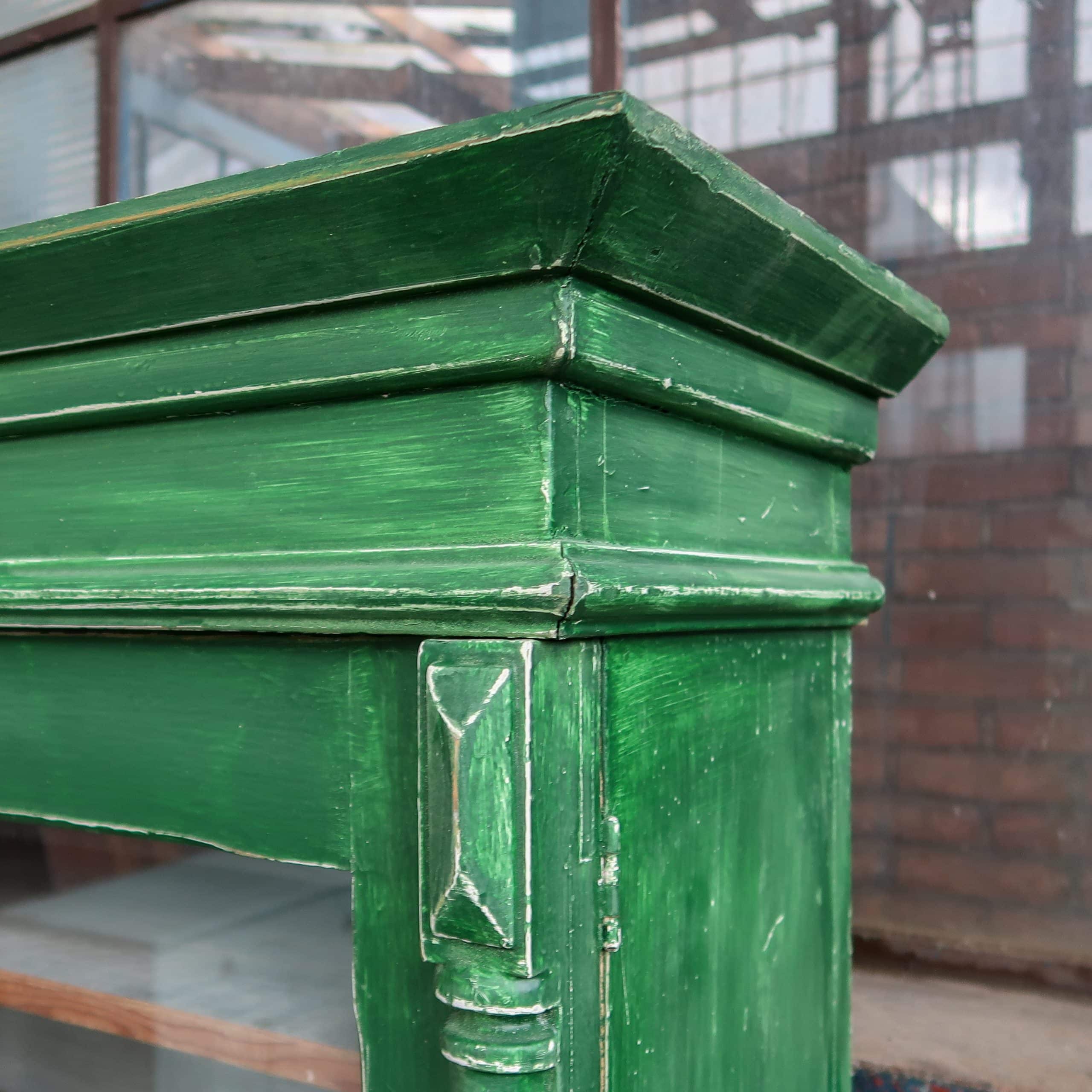 Brocante groene buffetkast - Afbeelding 6