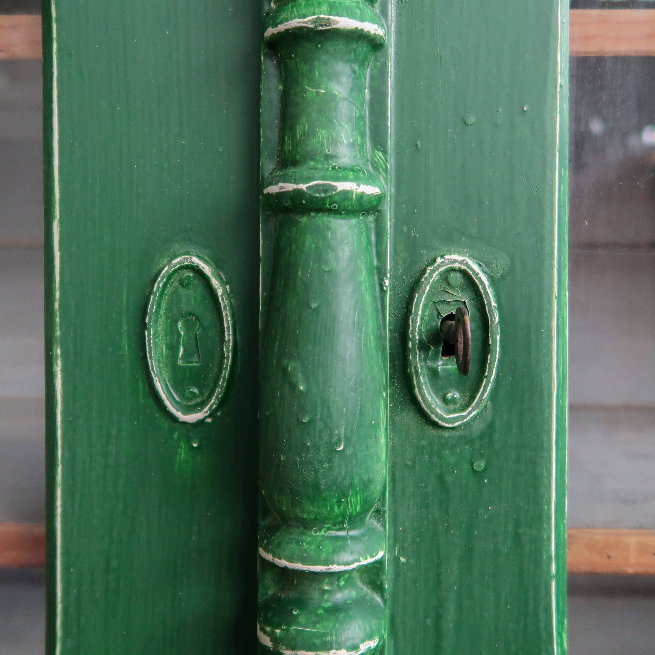 Brocante groene buffetkast - Afbeelding 7