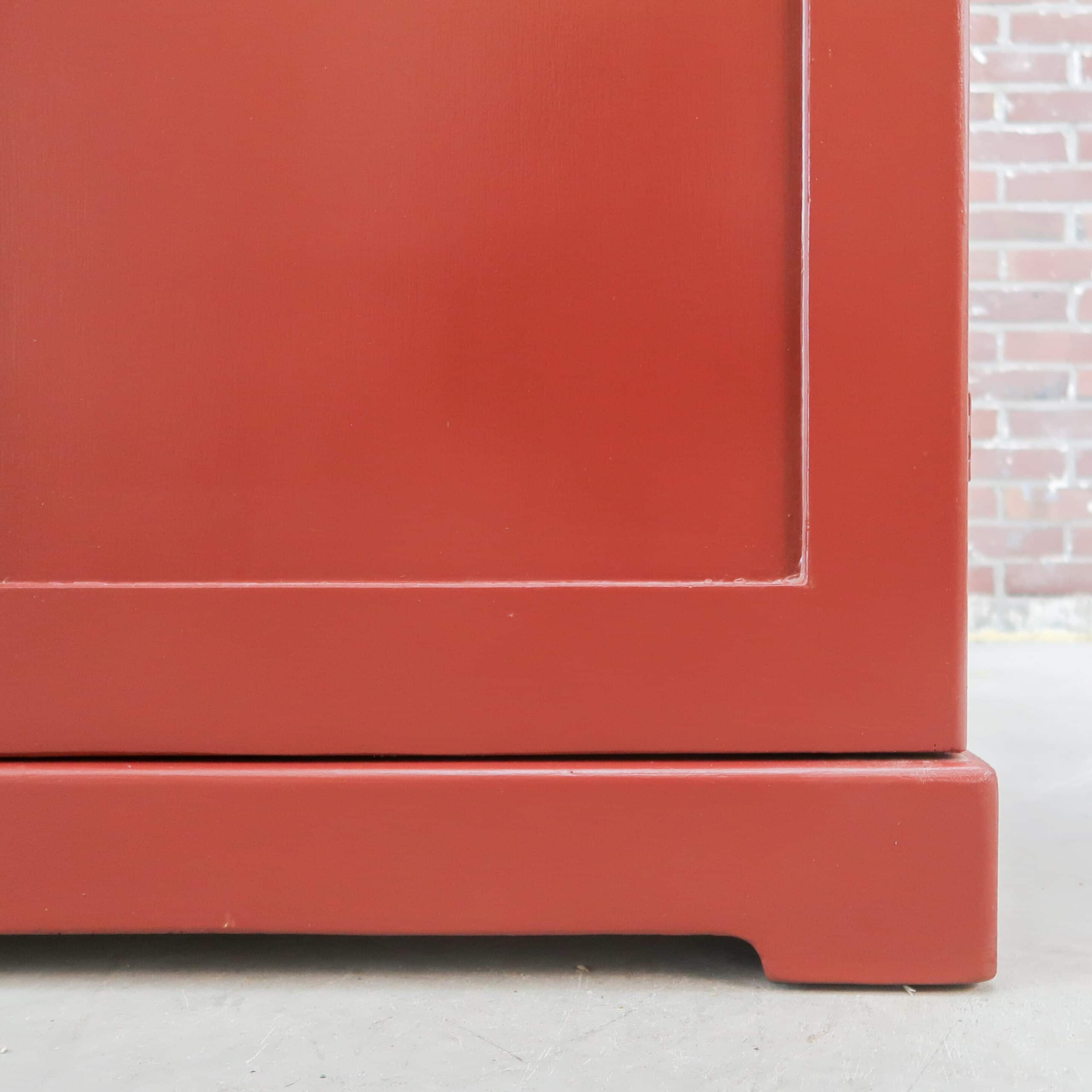 Brocante roter Wäscheschrank - Bild 6