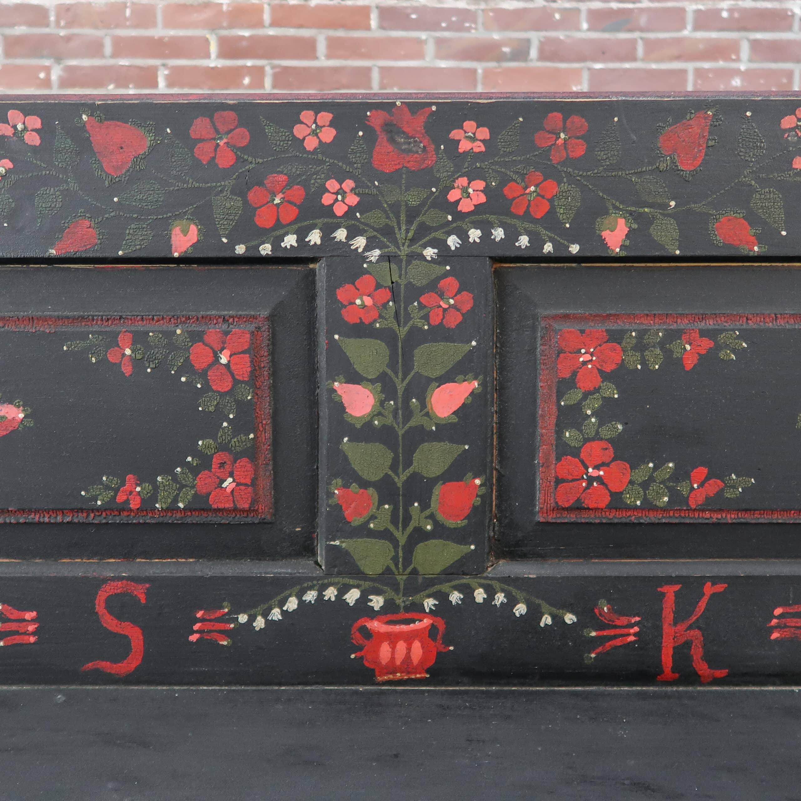 Handbemalte antike Bank - Bild 5