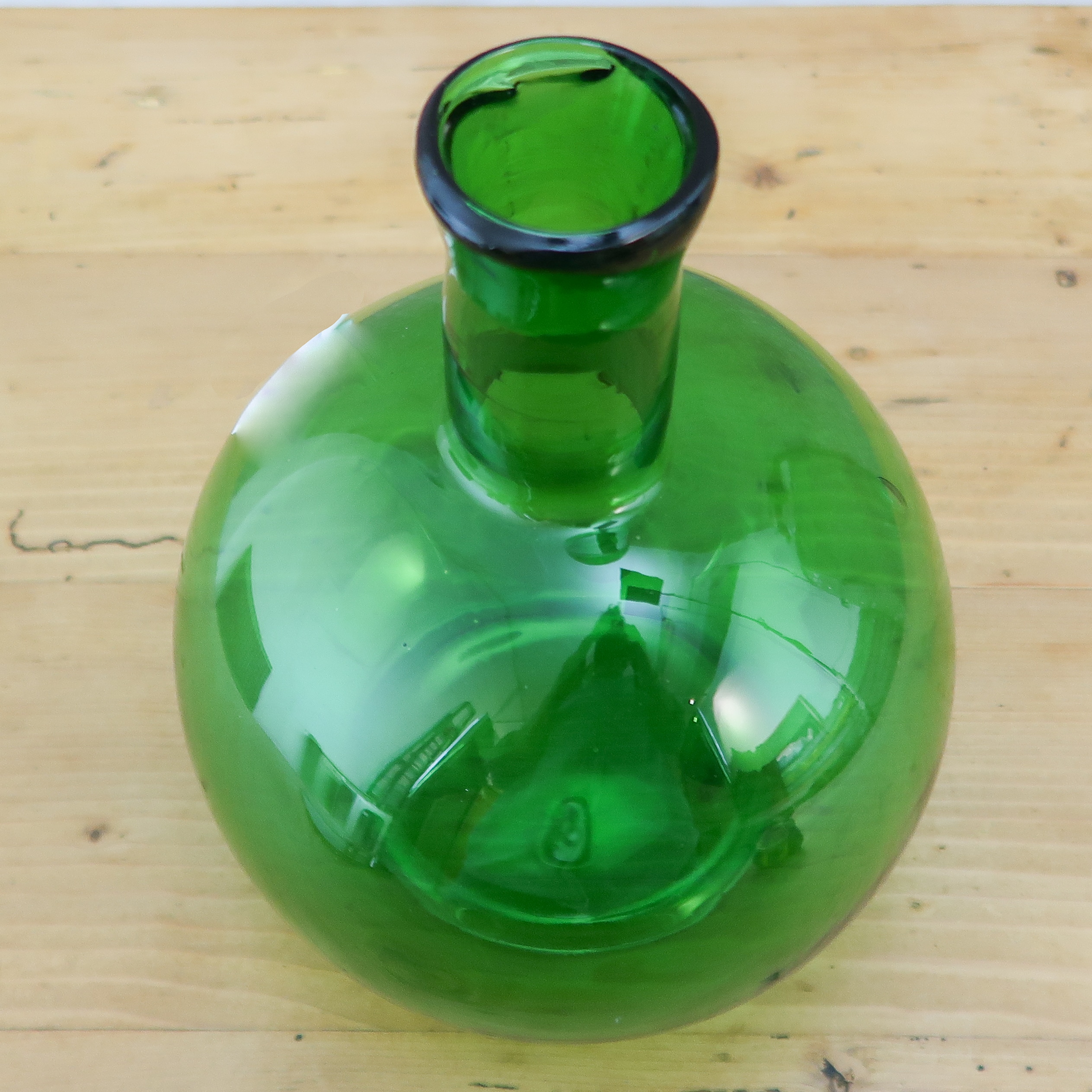 Grüne Glasvase - Bild 2