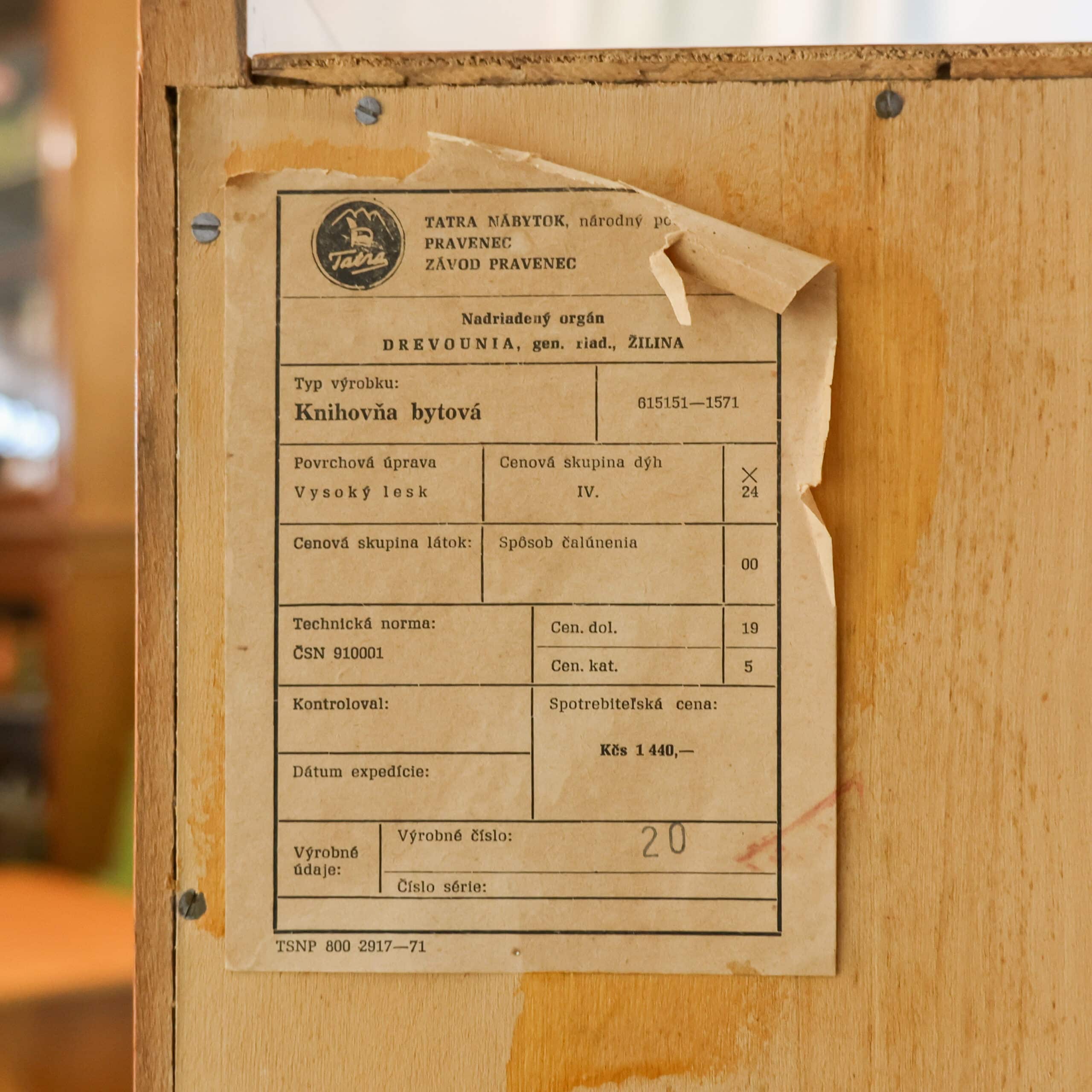 Vintage-Bücherregal - Tatra Nabytok - Bild 10