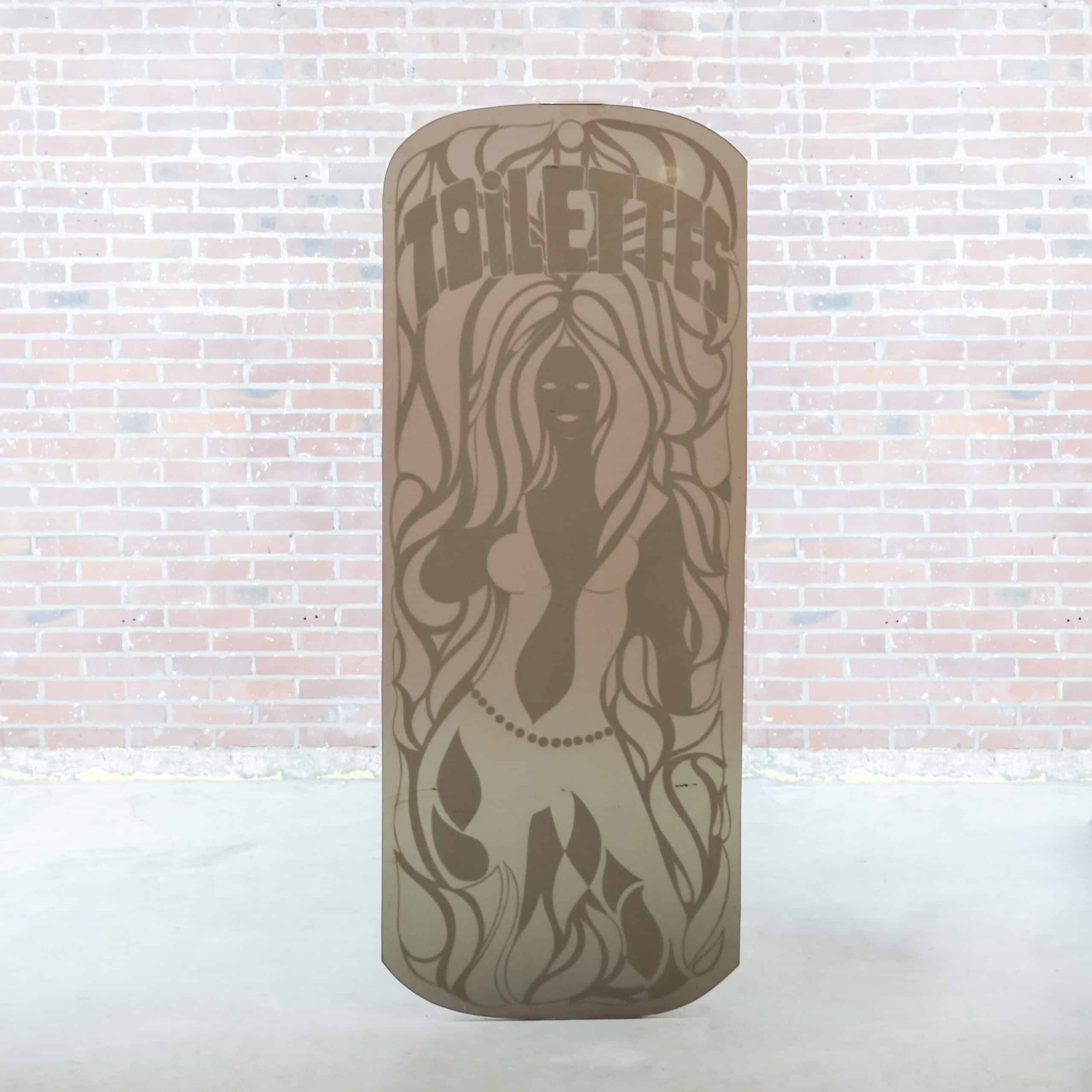 Geätztes Glaspaneel - Art Nouveau Stil
