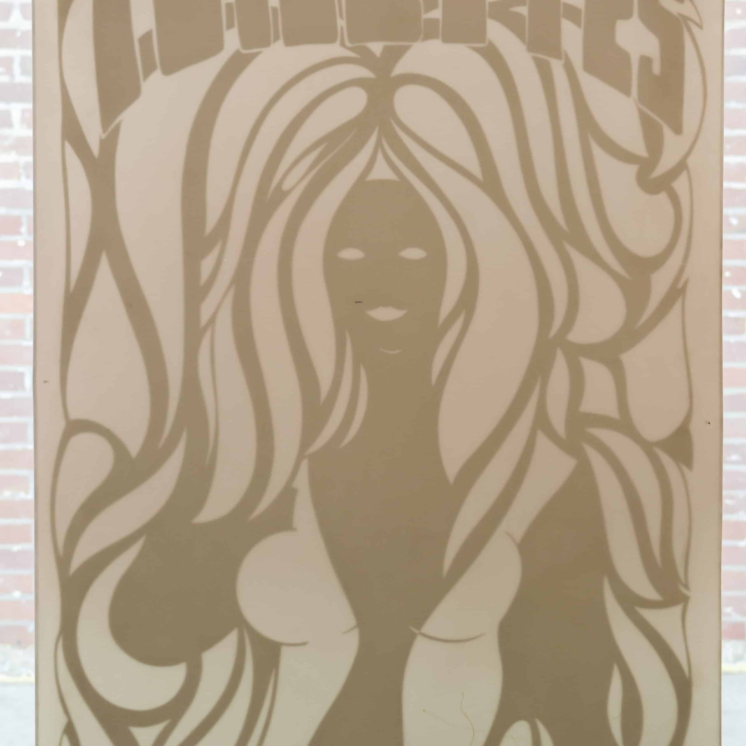 Geätztes Glaspaneel – Jugendstil – Abbildung 4