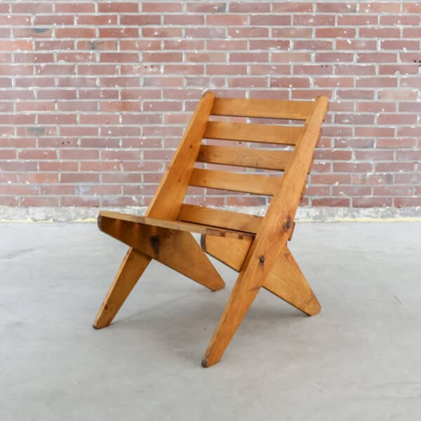Vintage Scherenstühle aus Holz