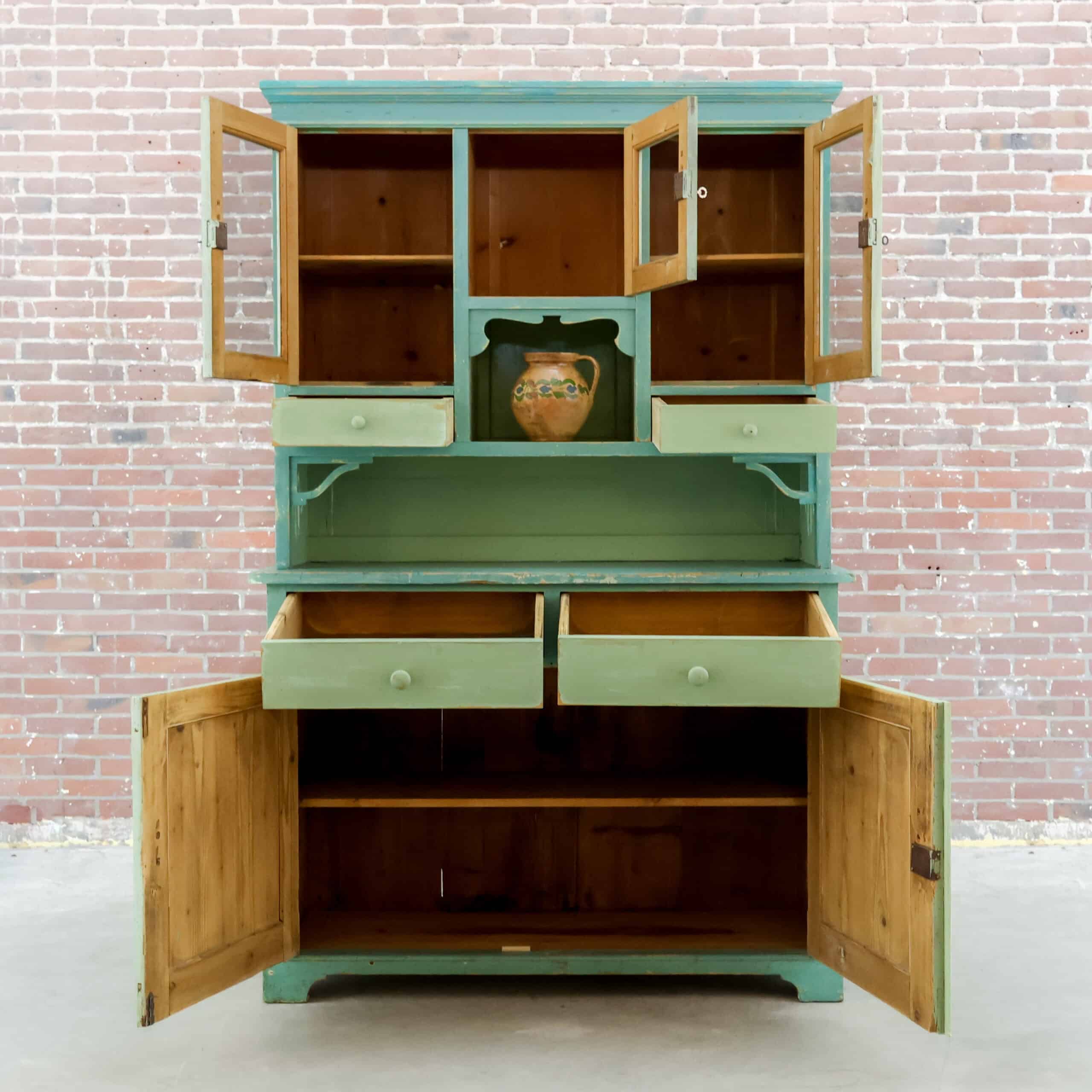 Brocante grünes Sideboard - Bild 2