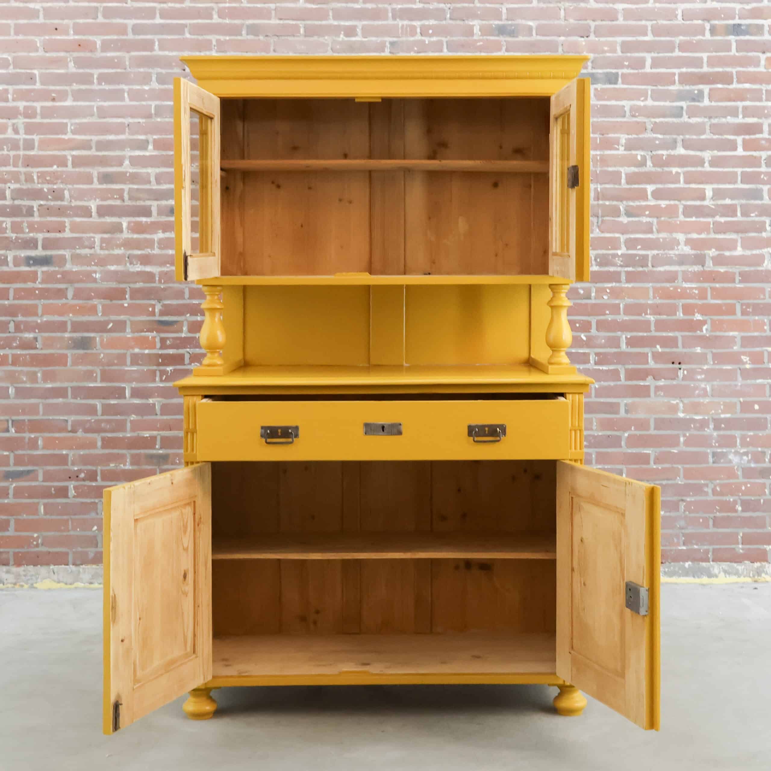 Brocante gelbe Anrichte - Bild 2