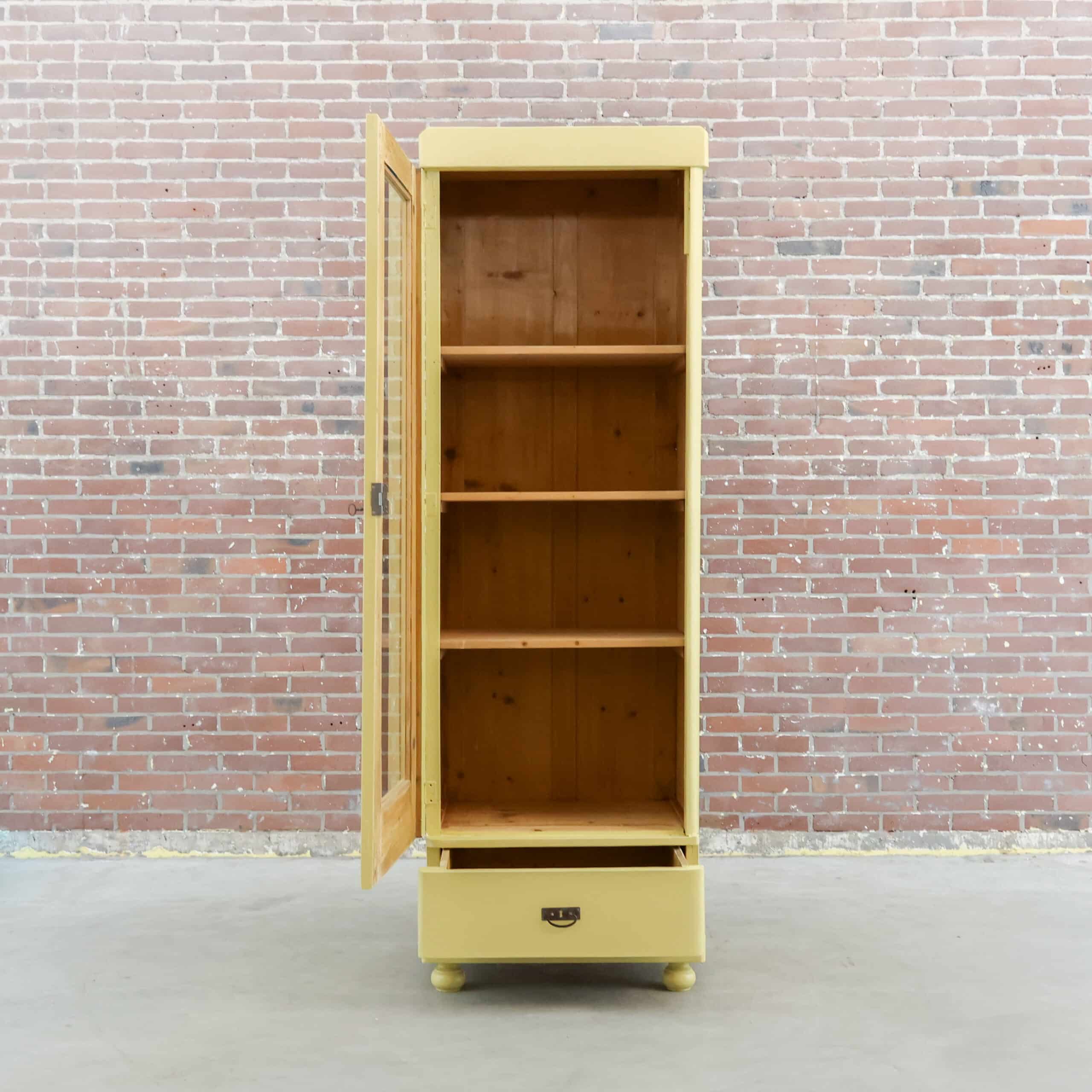 Gelbe eintürige Vitrine – Abbildung 2