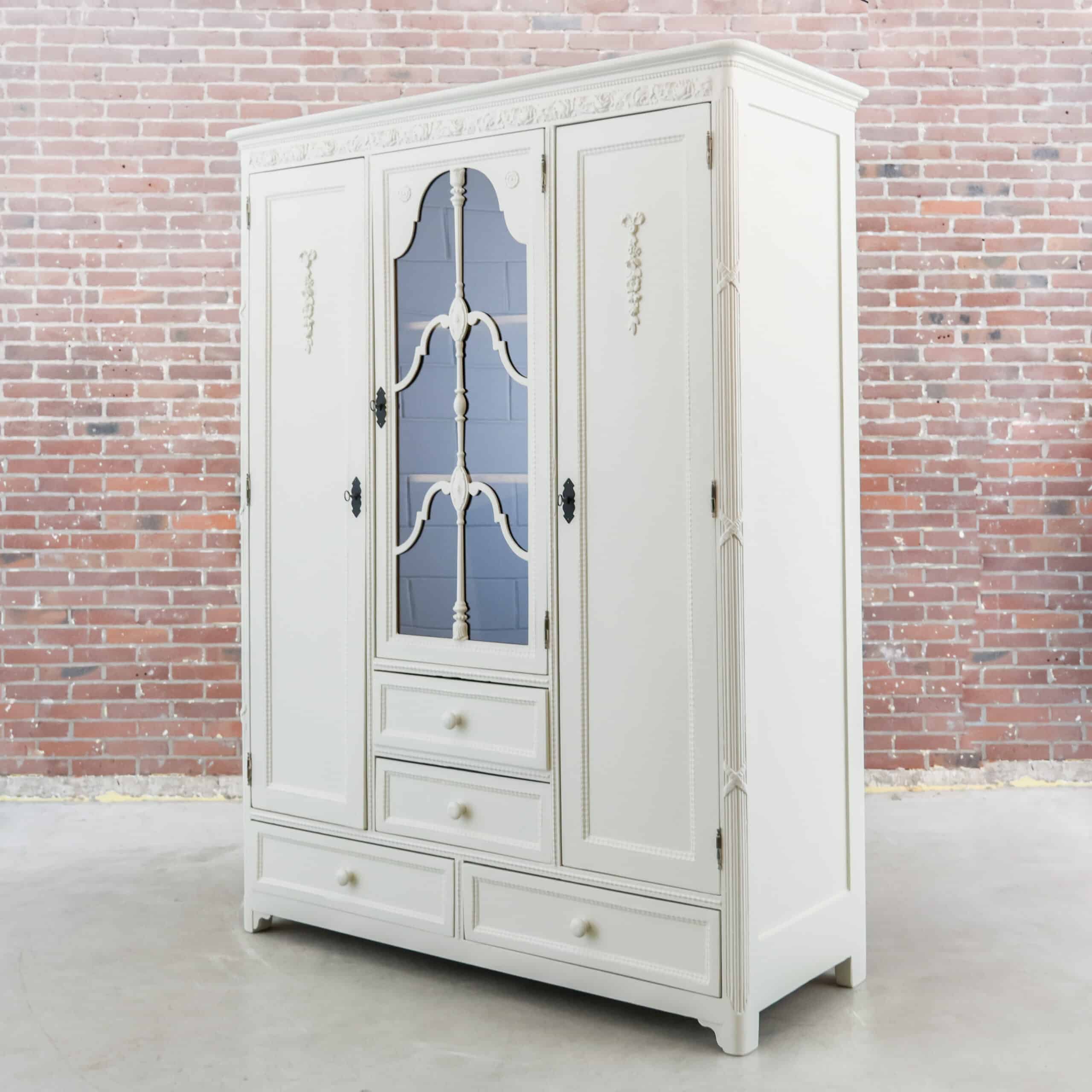 Brocante driedeurs kast - Afbeelding 10
