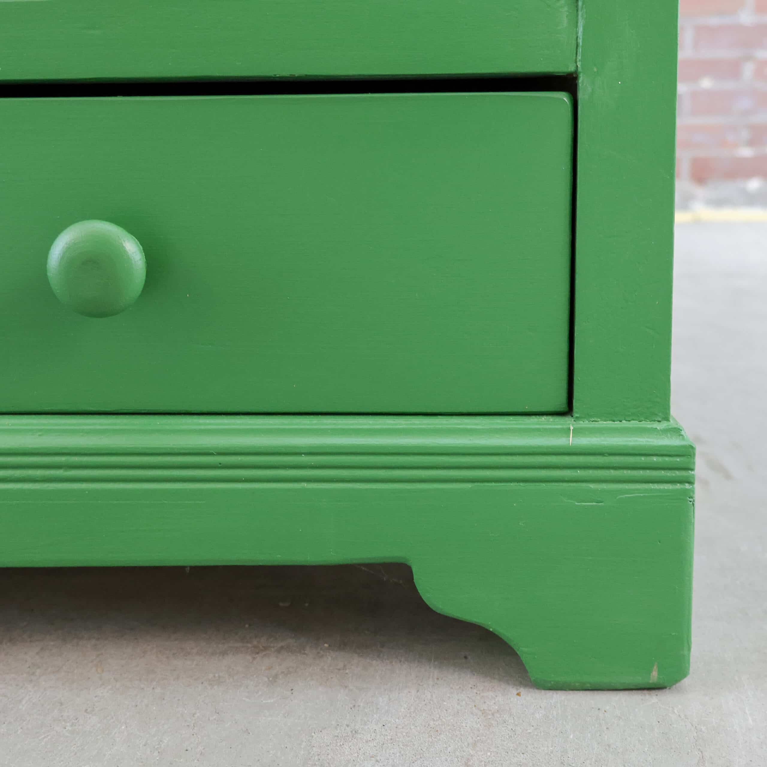 Brocante grüner Wäscheschrank - Bild 7