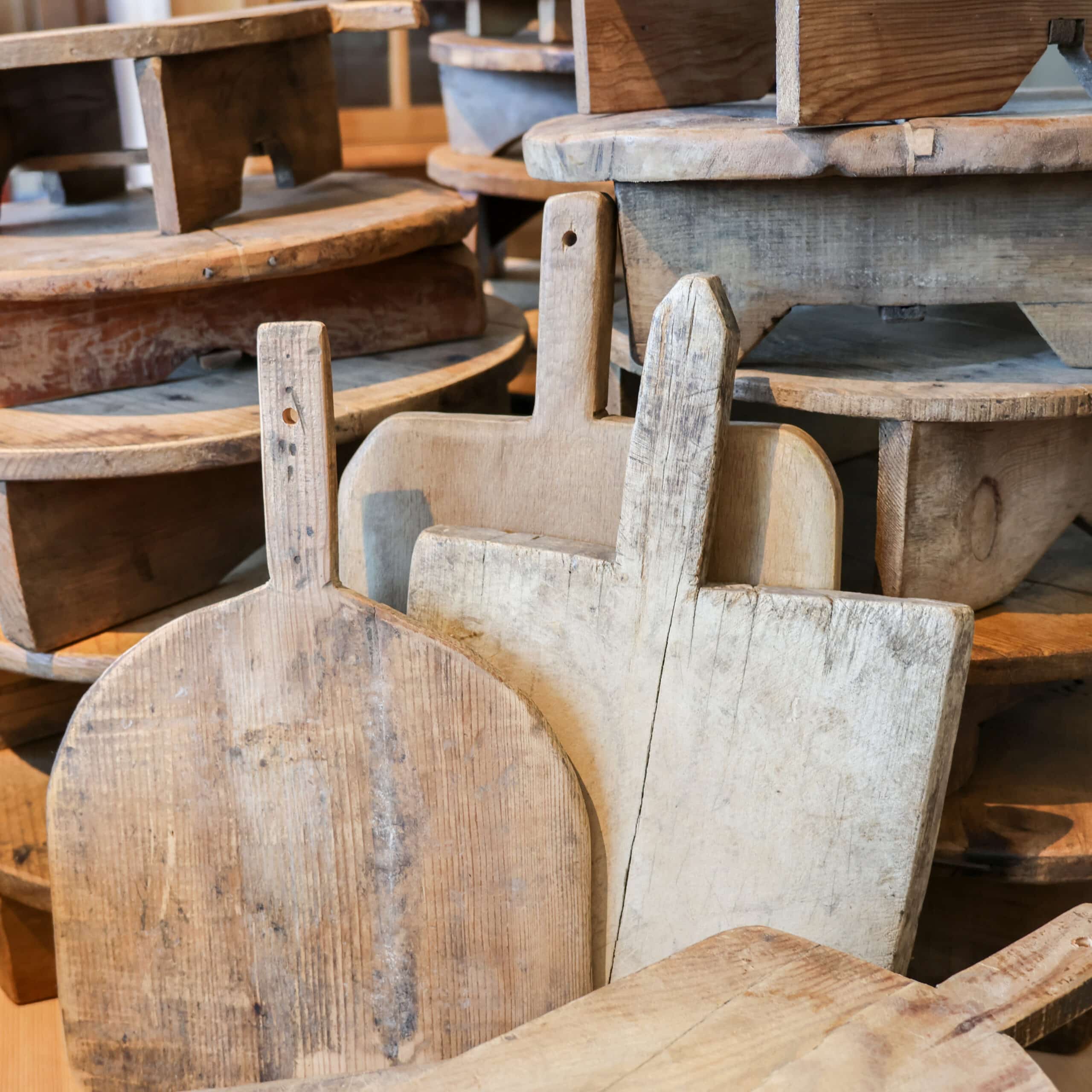 Authentische Holzschneidebretter