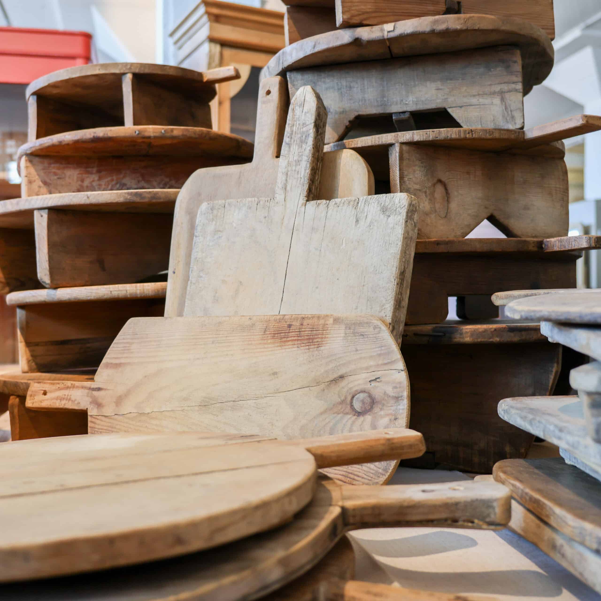 Authentische Holzschneidebretter