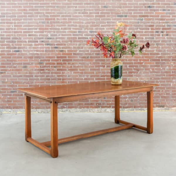 Vintage-Tisch, Holztisch, Esstisch, honigbraun, Retro, ländlich, rustikal, Vintage-Möbel, Esstisch aus Holz, Bauernhoftisch